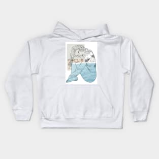 Ocean • Line version Kids Hoodie